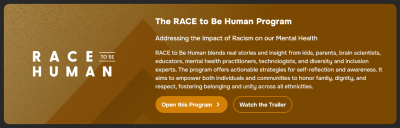 Preview banner for the Race To Be Human program