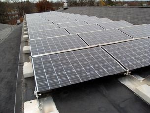 Photo of rooftop solar panels.